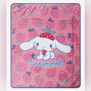 Cinnamoroll by Sanrio Strawberry Throw Blanket- NWT